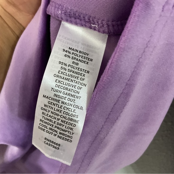 BP  Long Sleeve I Love You Velour Sweater, Purple size Medium New with tags - Picture 4 of 6